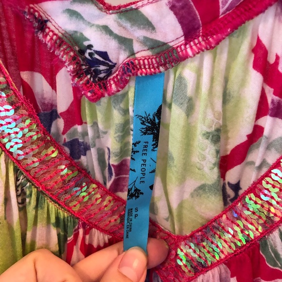 Free People sequin floral top - Picture 5 of 5